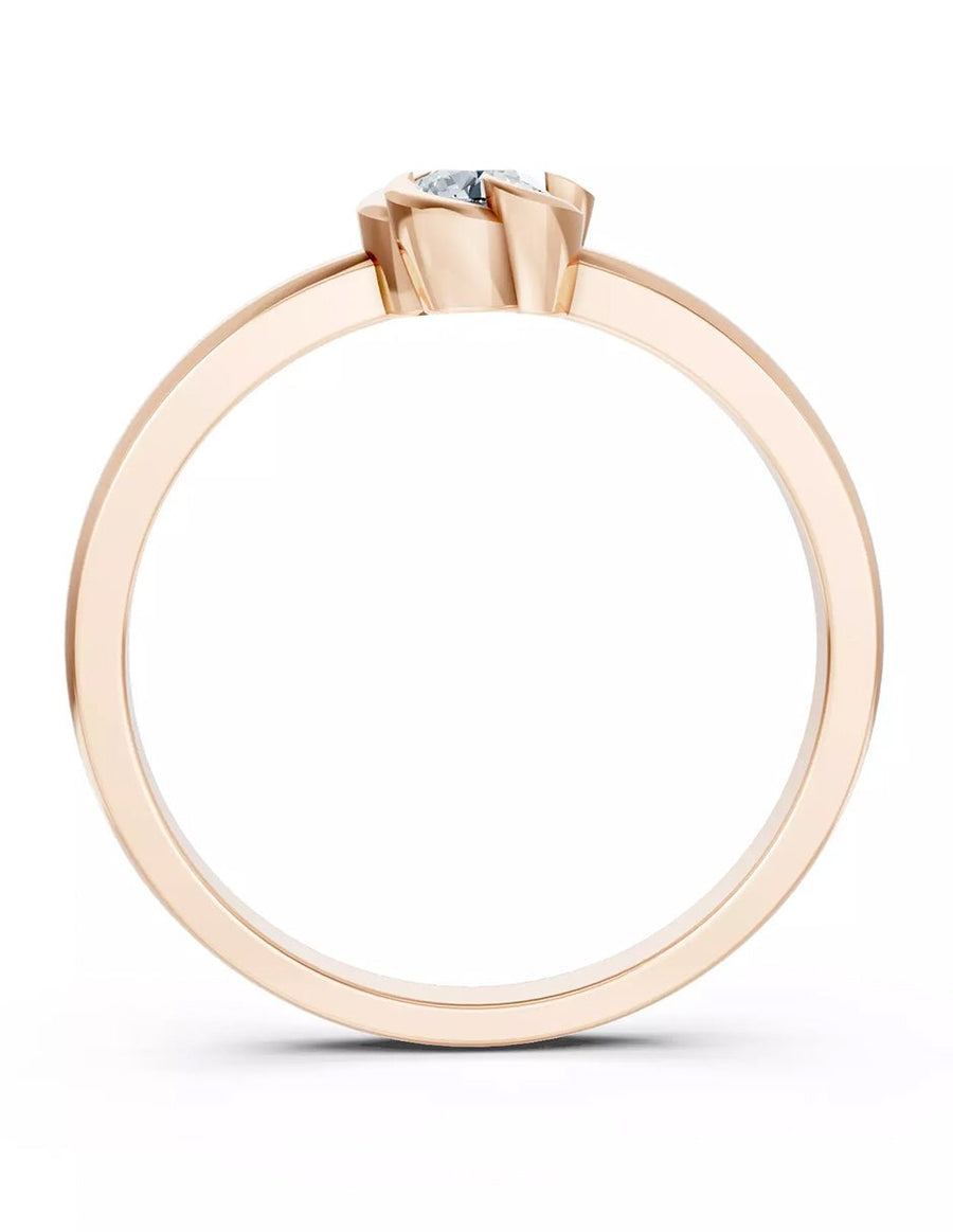 Anillo de Compromiso - solitario - AMORE556-RD-CZ