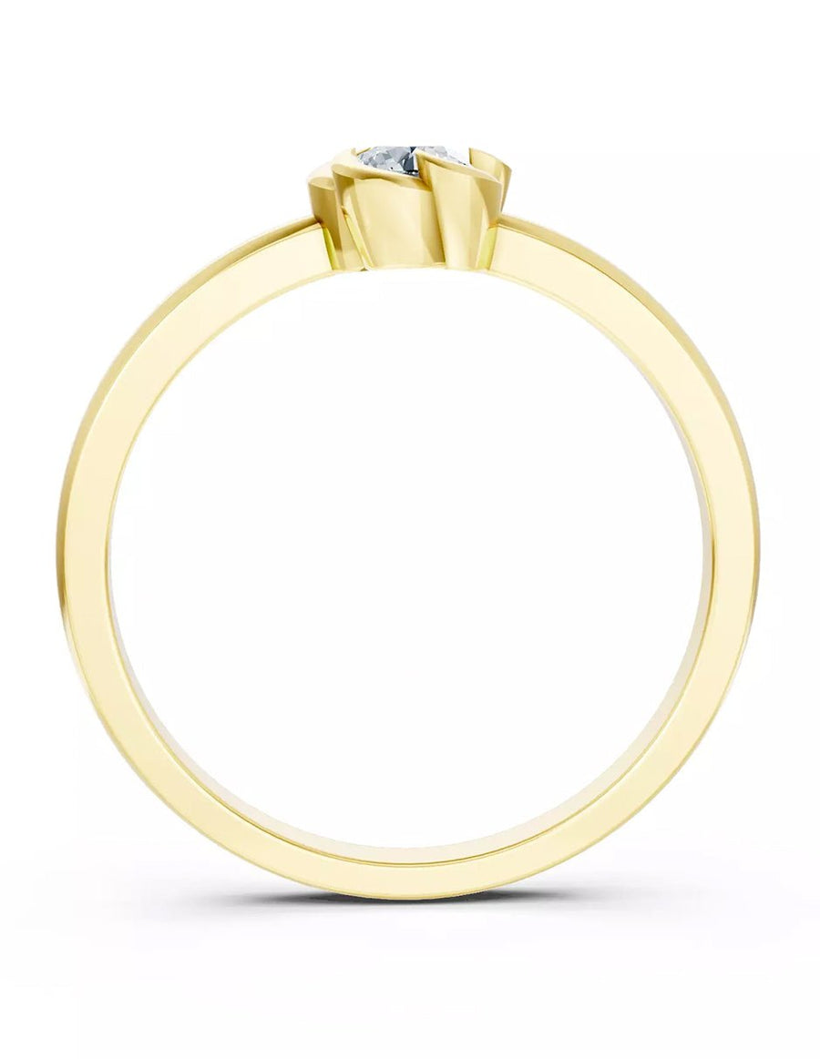Anillo de Compromiso - solitario - AMORE556-RD-CZ