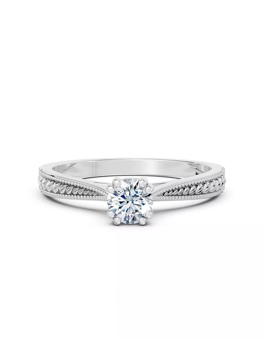Anillo de Compromiso - piedras laterales - AMORE557-RD-CZ