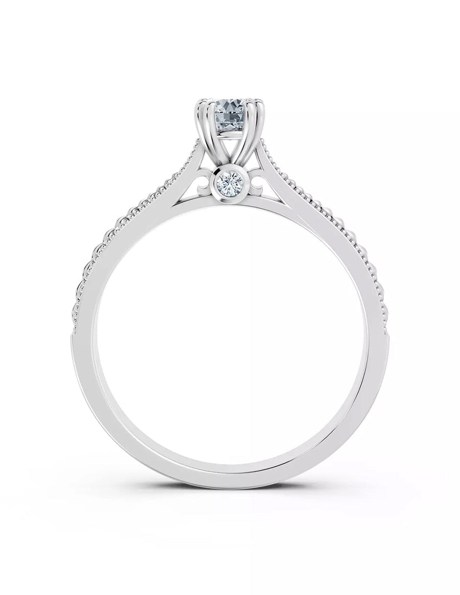 Anillo de Compromiso - piedras laterales - AMORE557-RD-CZ