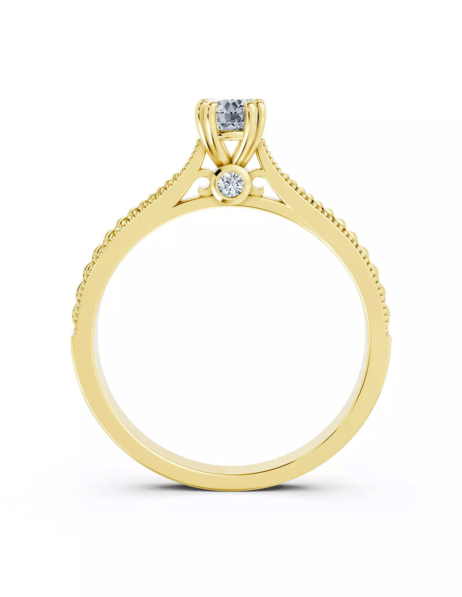 Anillo de Compromiso - piedras laterales - AMORE557-RD-CZ