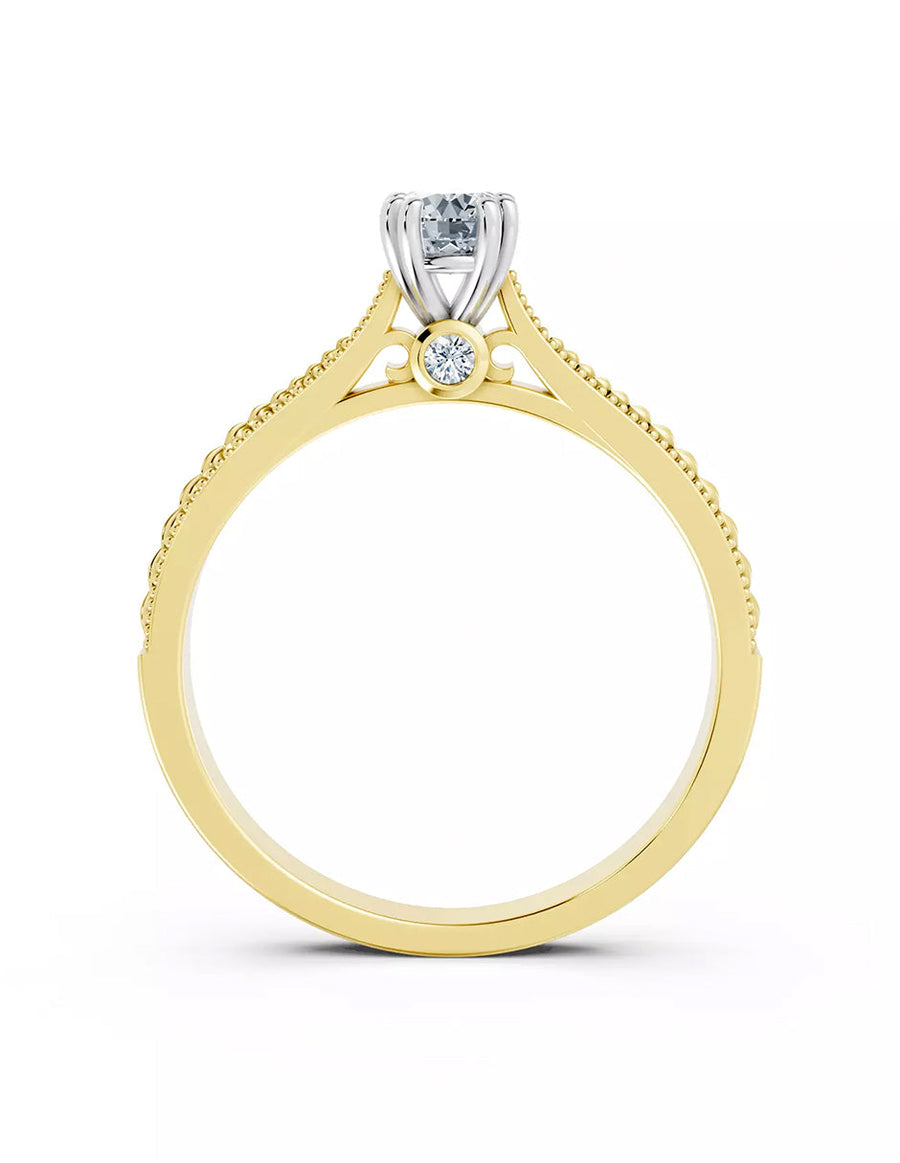 Anillo de Compromiso - piedras laterales - AMORE557-RD-CZ