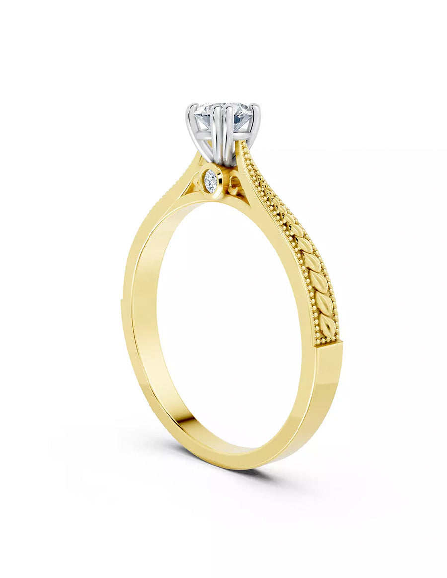 Anillo de Compromiso - piedras laterales - AMORE557-RD-CZ