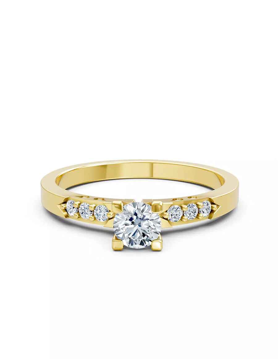 Anillo de Compromiso - piedras laterales - AMORE558-RD-CZ