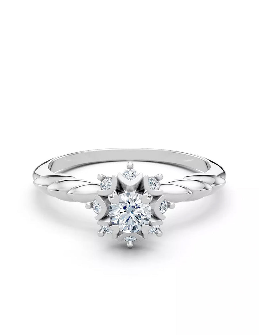 Anillo de Compromiso - halo - AMORE559-RD-CZ