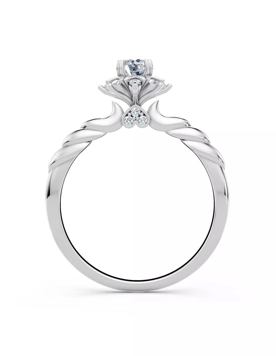 Anillo de Compromiso - halo - AMORE559-RD-CZ