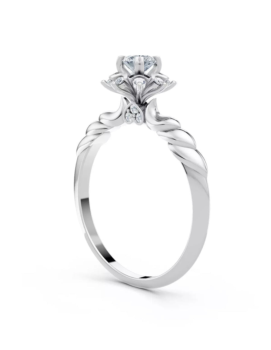 Anillo de Compromiso - halo - AMORE559-RD-CZ