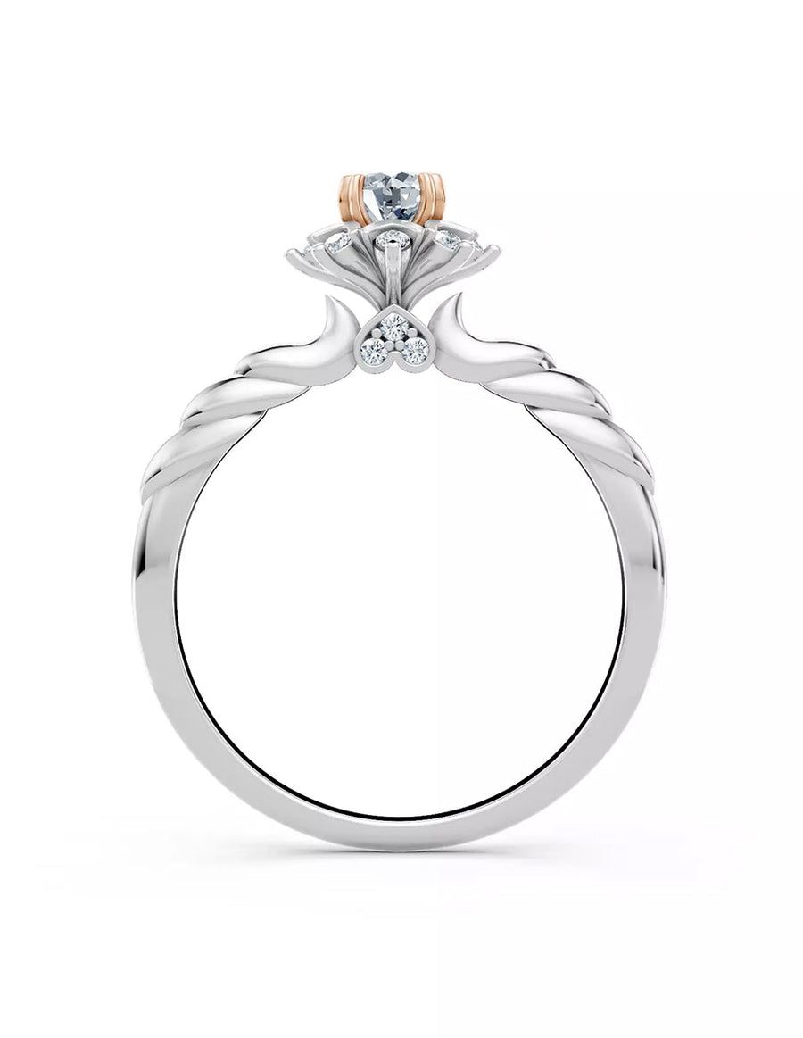 Anillo de Compromiso - halo - AMORE559-RD-CZ