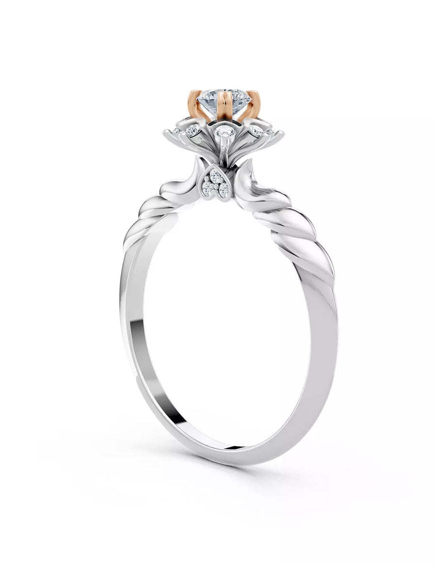 Anillo de Compromiso - halo - AMORE559-RD-CZ