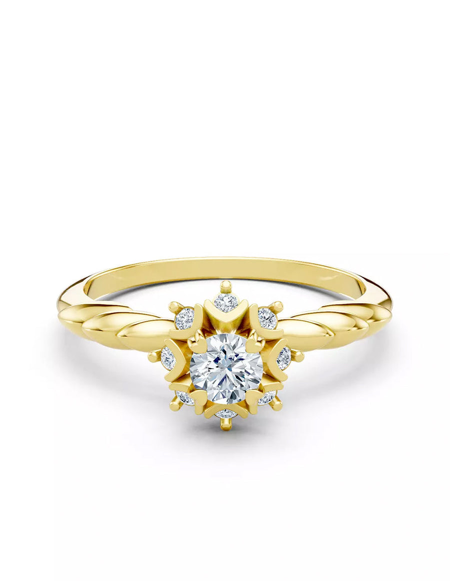 Anillo de Compromiso - halo - AMORE559-RD-CZ