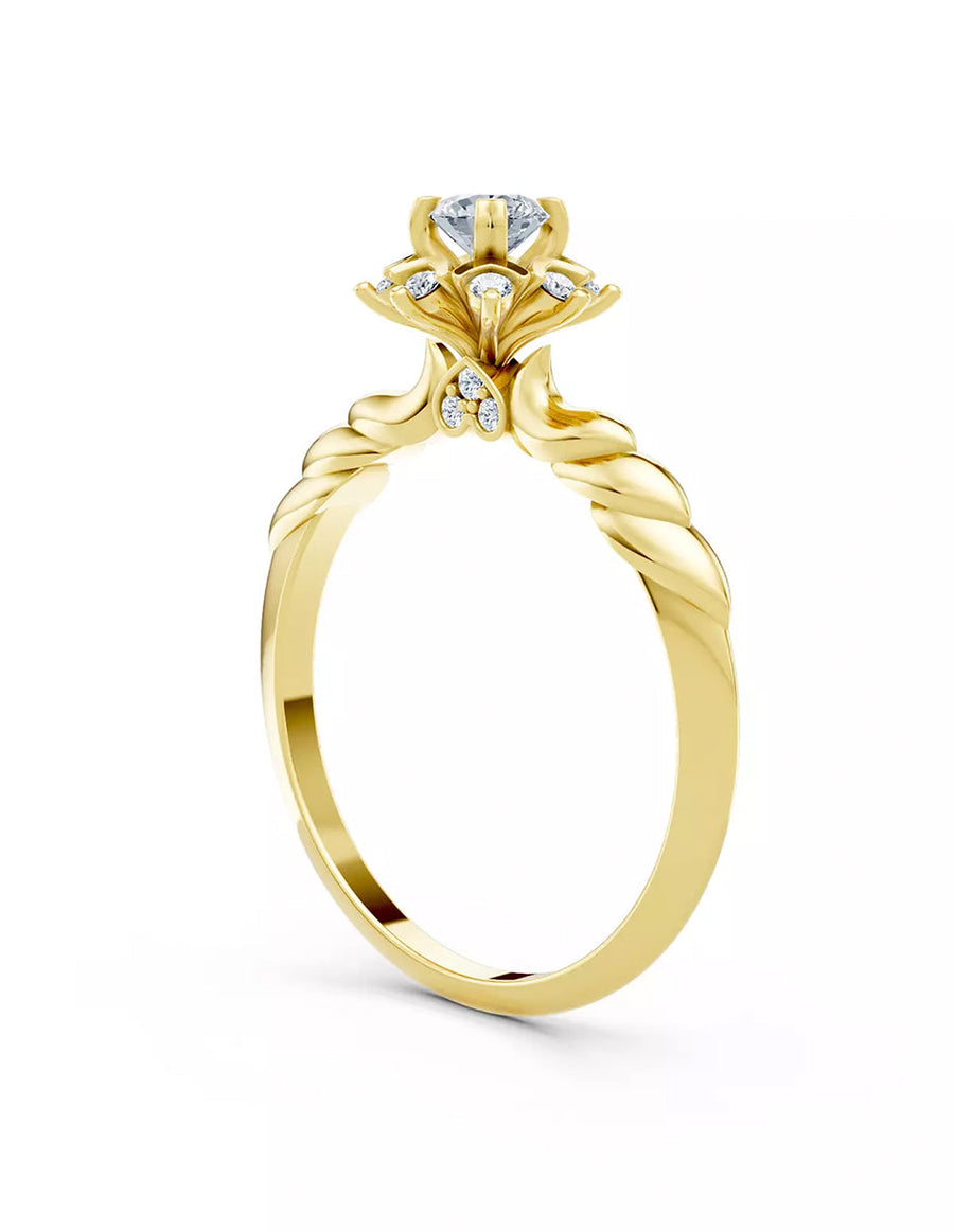 Anillo de Compromiso - halo - AMORE559-RD-CZ