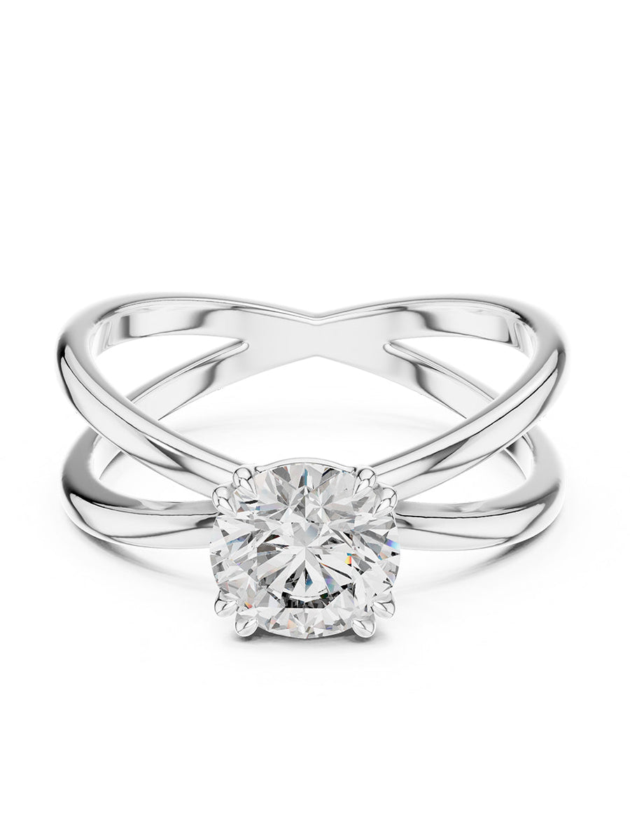 Anillo de Compromiso - solitario - AMORE56-RD-CZ