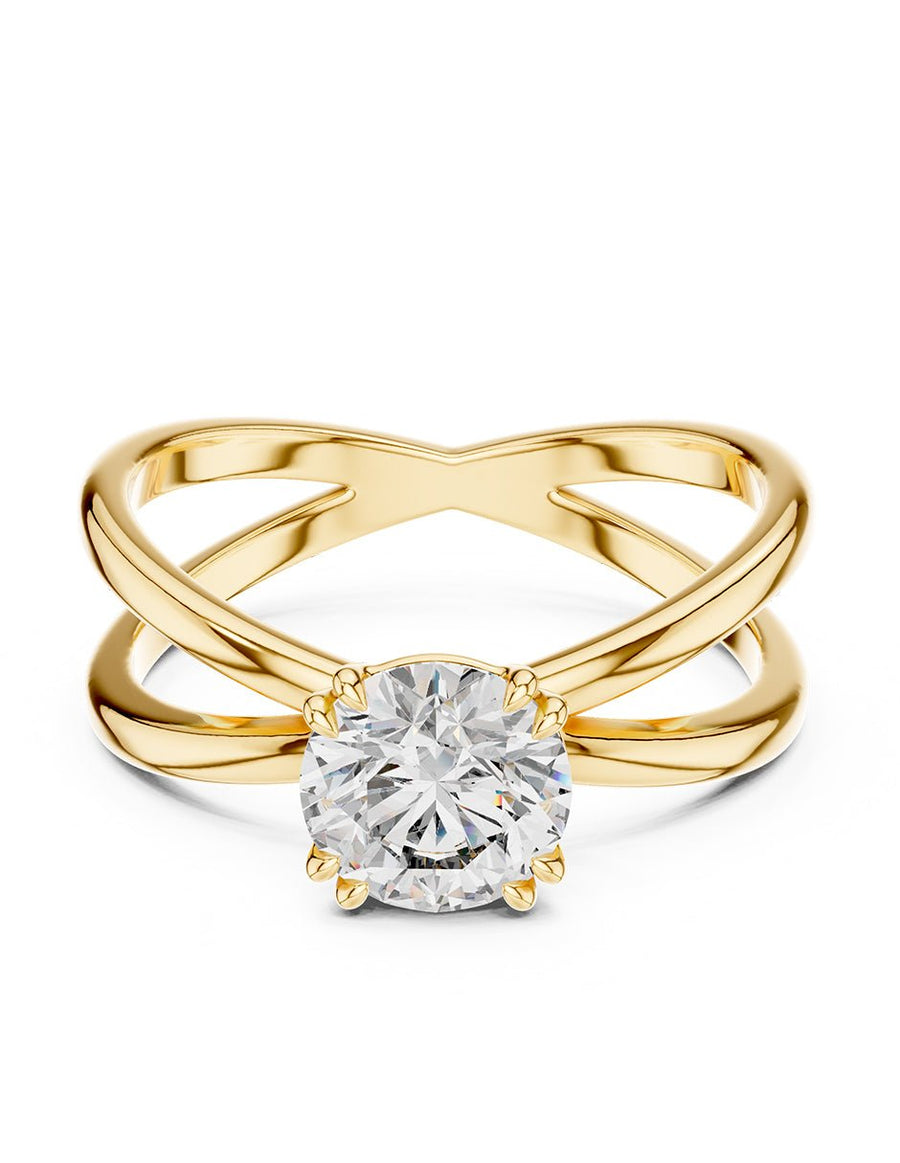 Anillo de Compromiso - solitario - AMORE56-RD-CZ