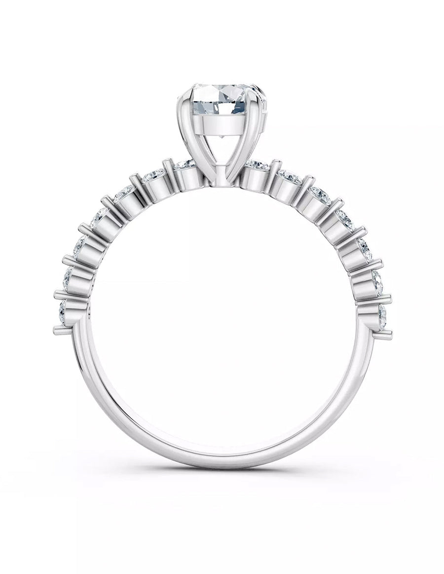 Anillo de Compromiso - piedras laterales - AMORE560-RD-CZ