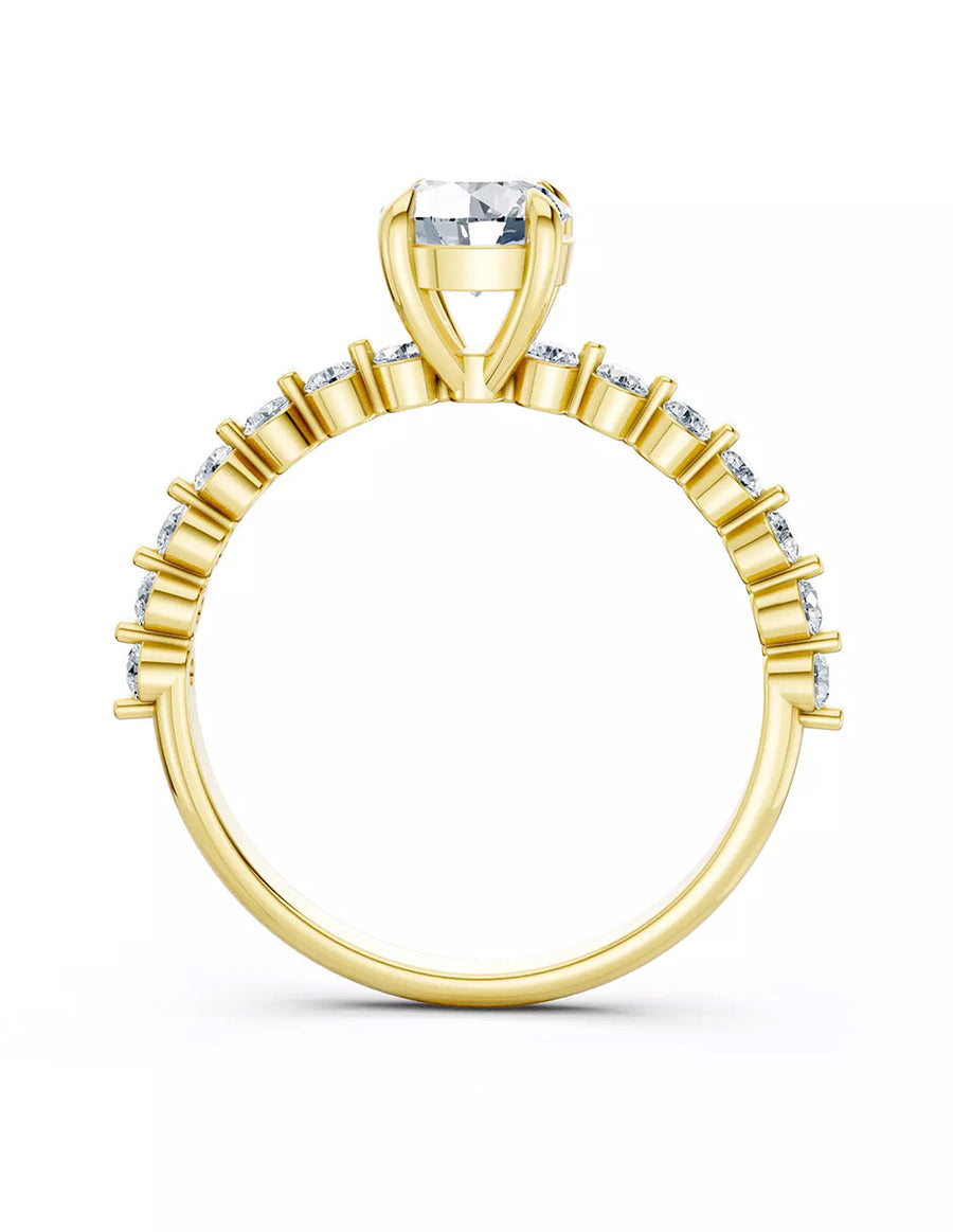 Anillo de Compromiso - piedras laterales - AMORE560-RD-CZ