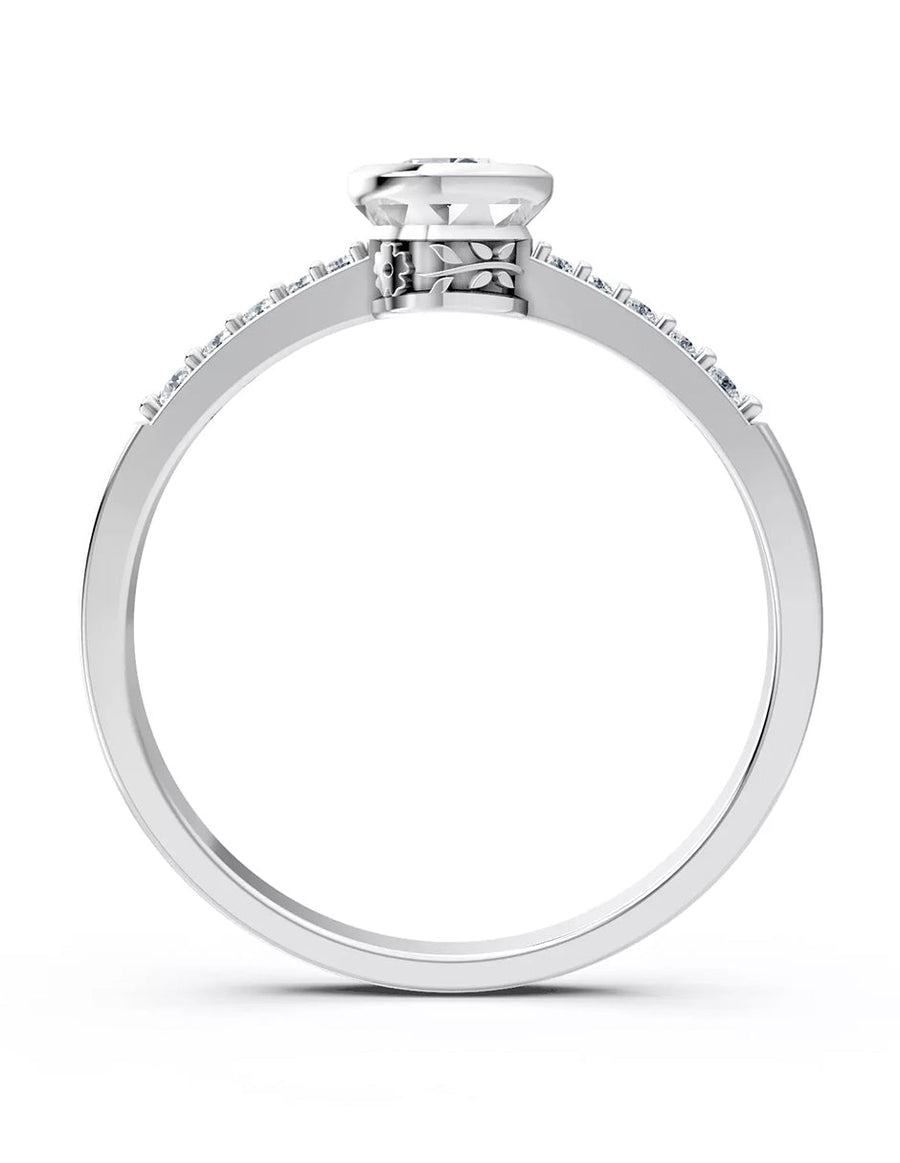 Anillo de Compromiso - piedras laterales - AMORE562-RD-CZ