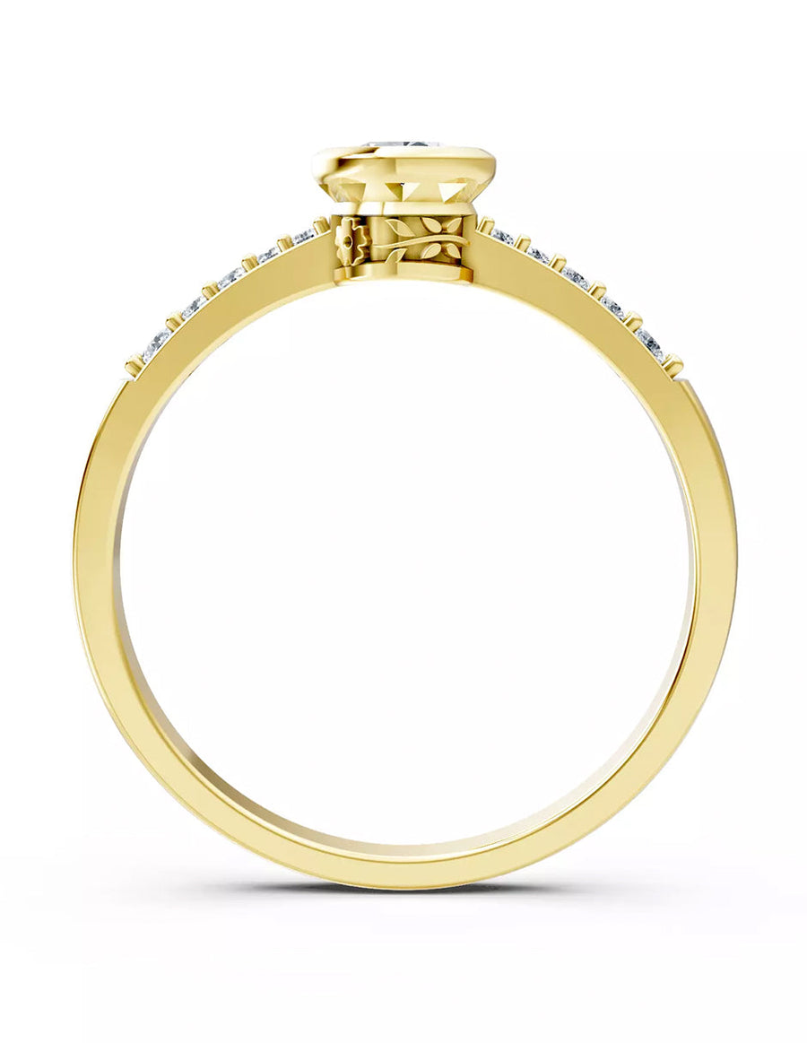 Anillo de Compromiso - piedras laterales - AMORE562-RD-CZ
