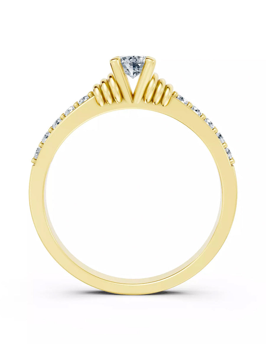 Anillo de Compromiso - piedras laterales - AMORE563-RD-CZ