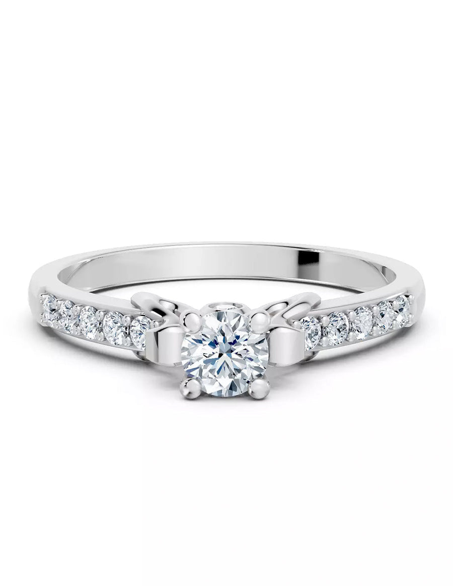 Anillo de Compromiso - piedras laterales - AMORE564-RD-CZ