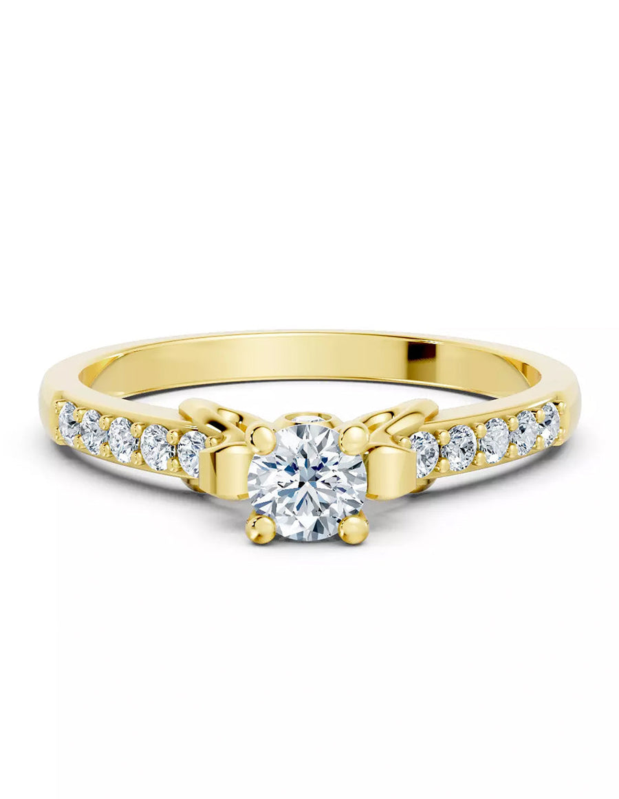 Anillo de Compromiso - piedras laterales - AMORE564-RD-CZ
