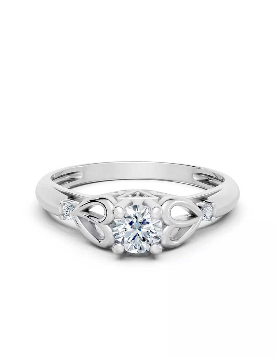 Anillo de Compromiso - piedras laterales - AMORE565-RD-CZ