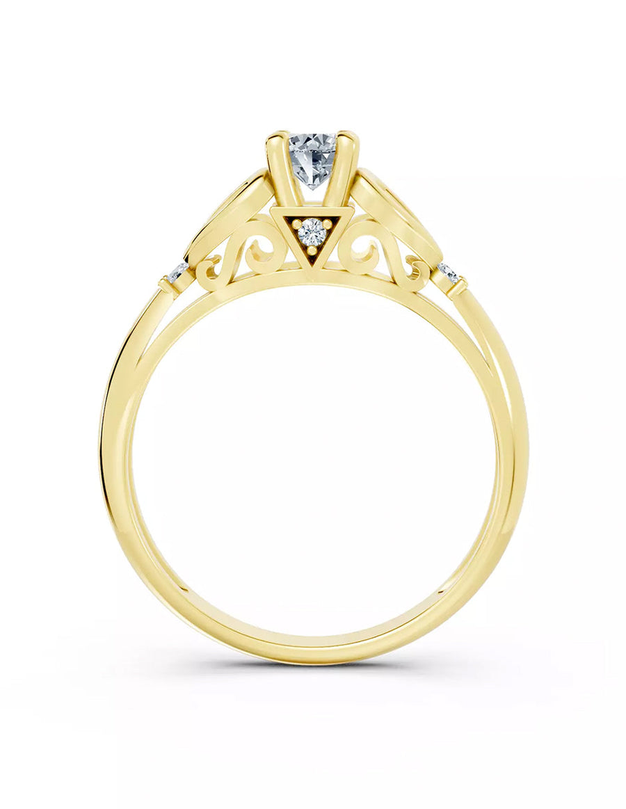 Anillo de Compromiso - piedras laterales - AMORE565-RD-CZ