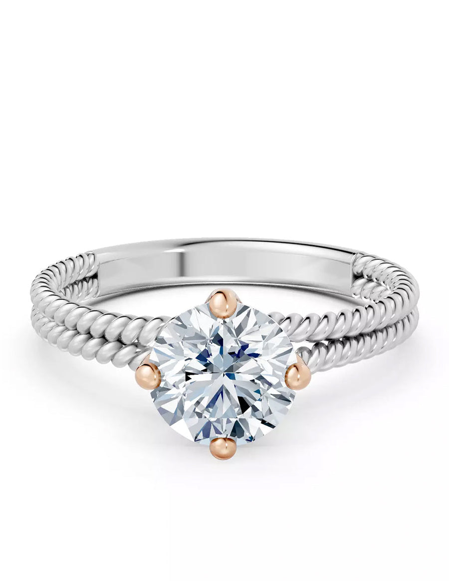 Anillo de Compromiso - solitario - AMORE566-RD-CZ