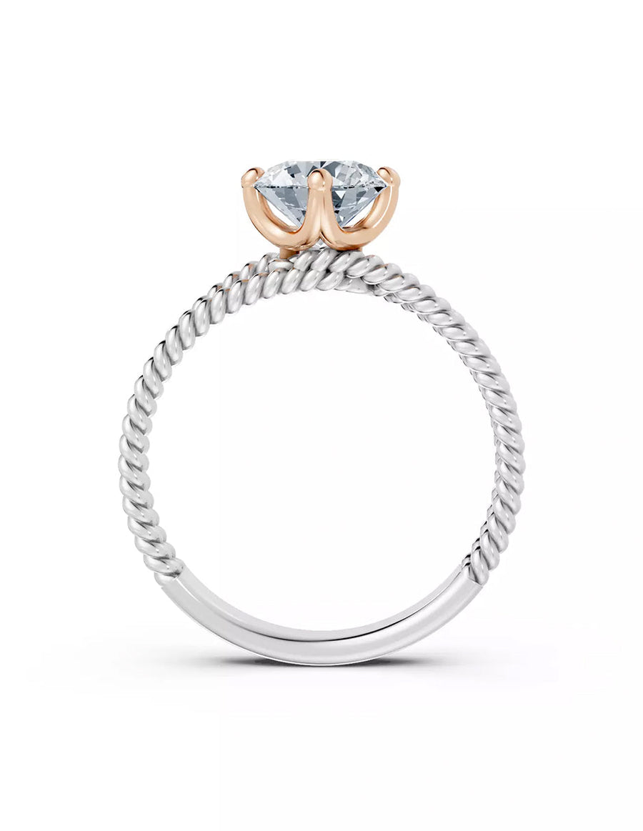 Anillo de Compromiso - solitario - AMORE566-RD-CZ