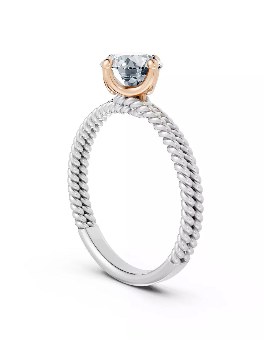 Anillo de Compromiso - solitario - AMORE566-RD-CZ