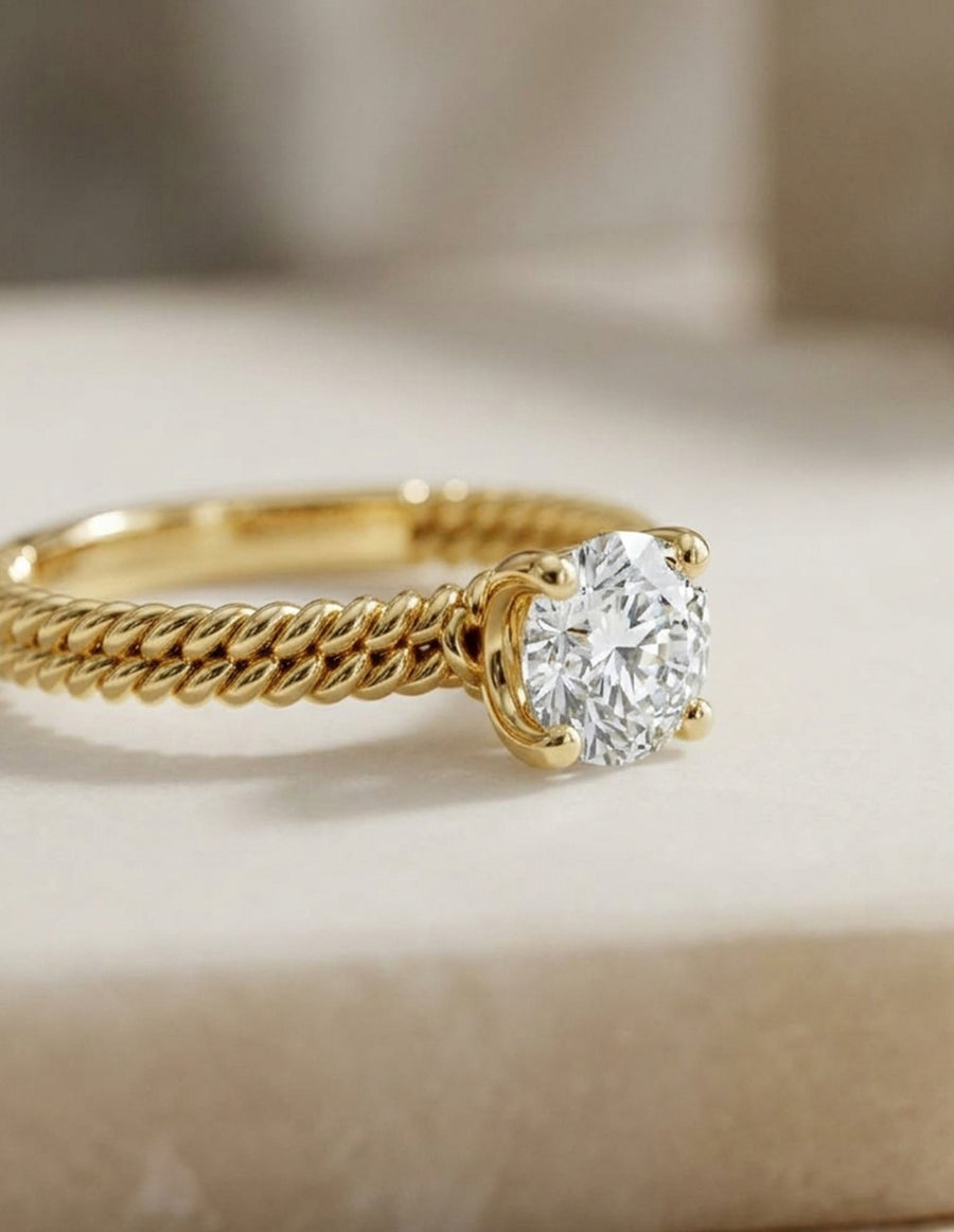 Anillo de Compromiso - solitario - AMORE566-RD-CZ