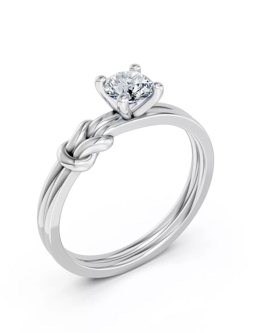 Anillo de Compromiso - solitario - AMORE568-RD-CZ