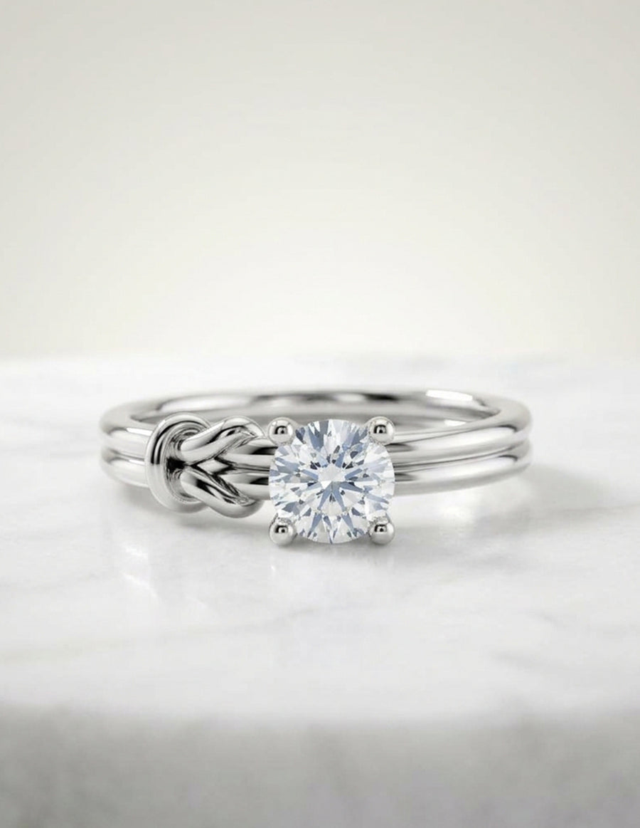 Anillo de Compromiso - solitario - AMORE568-RD-CZ