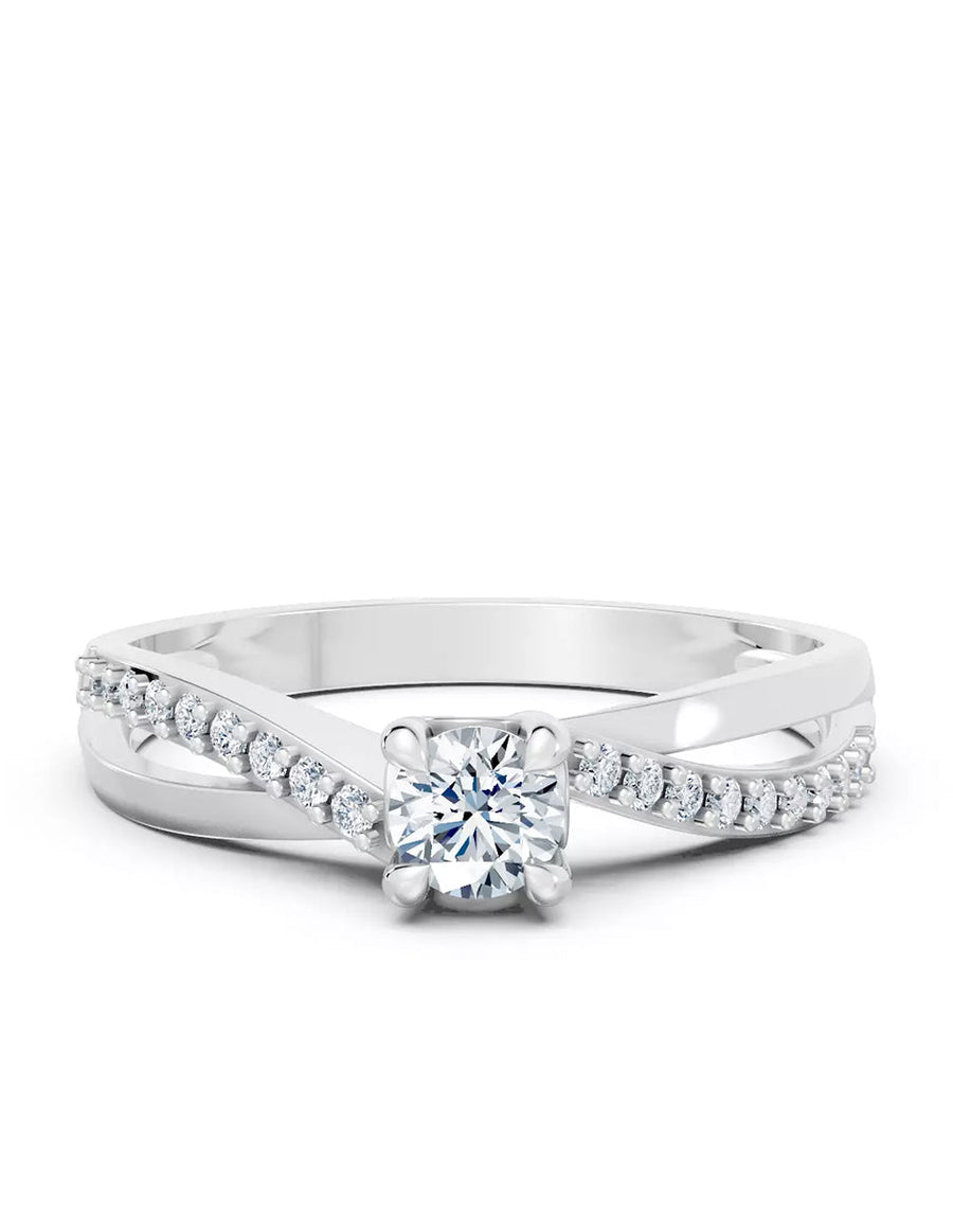 Anillo de Compromiso - piedras laterales - AMORE569-RD-CZ