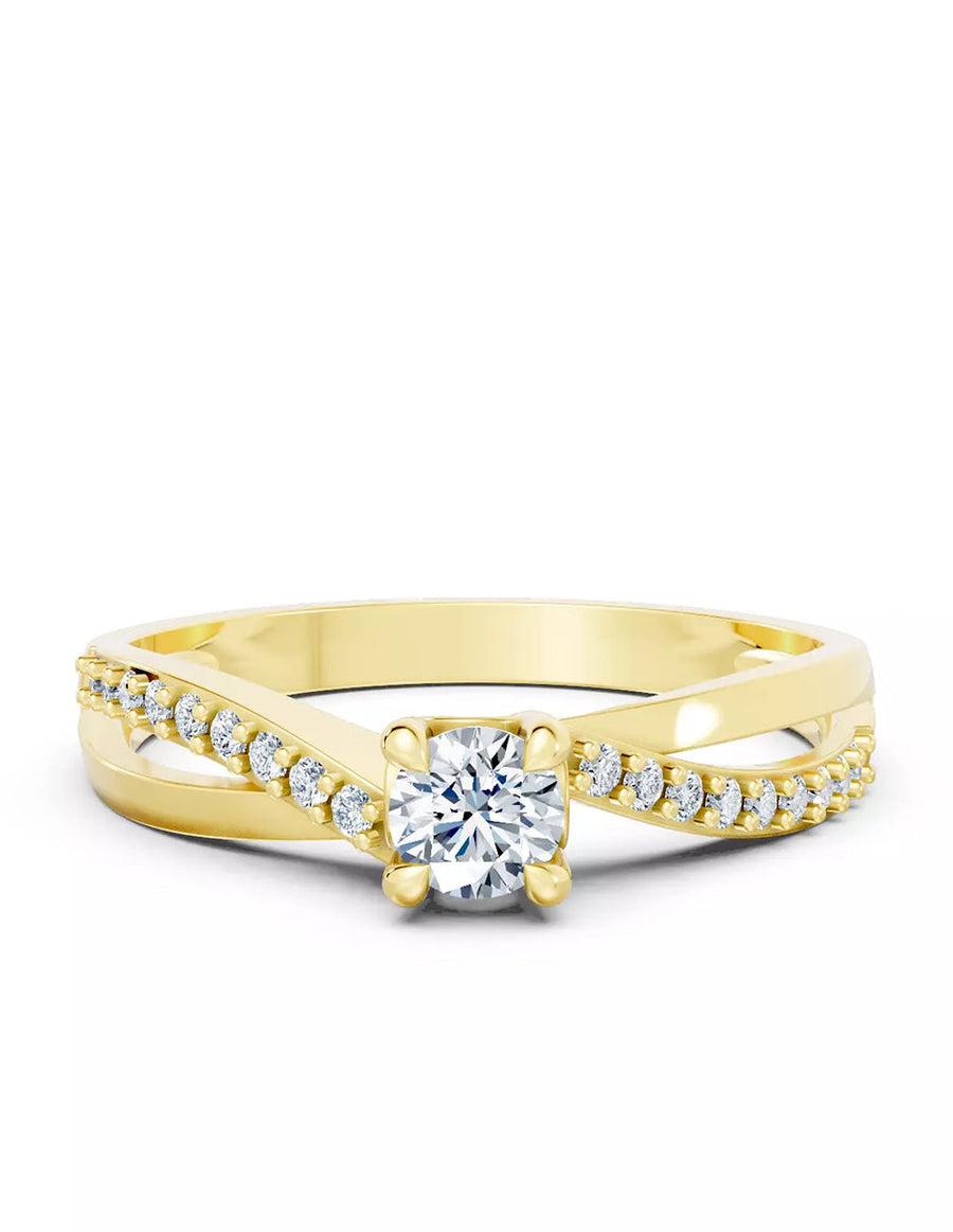 Anillo de Compromiso - piedras laterales - AMORE569-RD-CZ