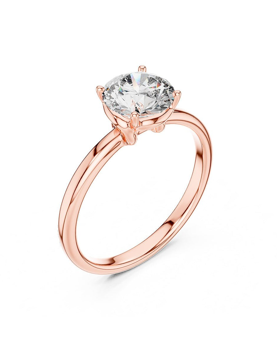 Anillo de Compromiso - solitario - AMORE57-RD-CZ