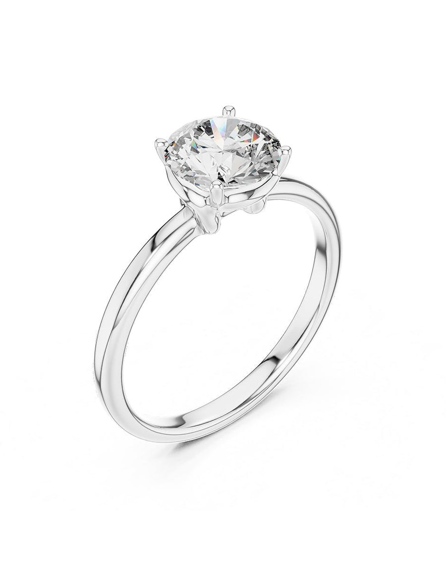 Anillo de Compromiso - solitario - AMORE57-RD-CZ