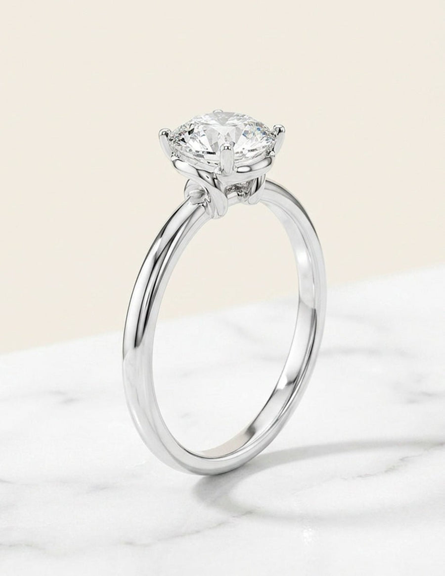 Anillo de Compromiso - solitario - AMORE57-RD-CZ