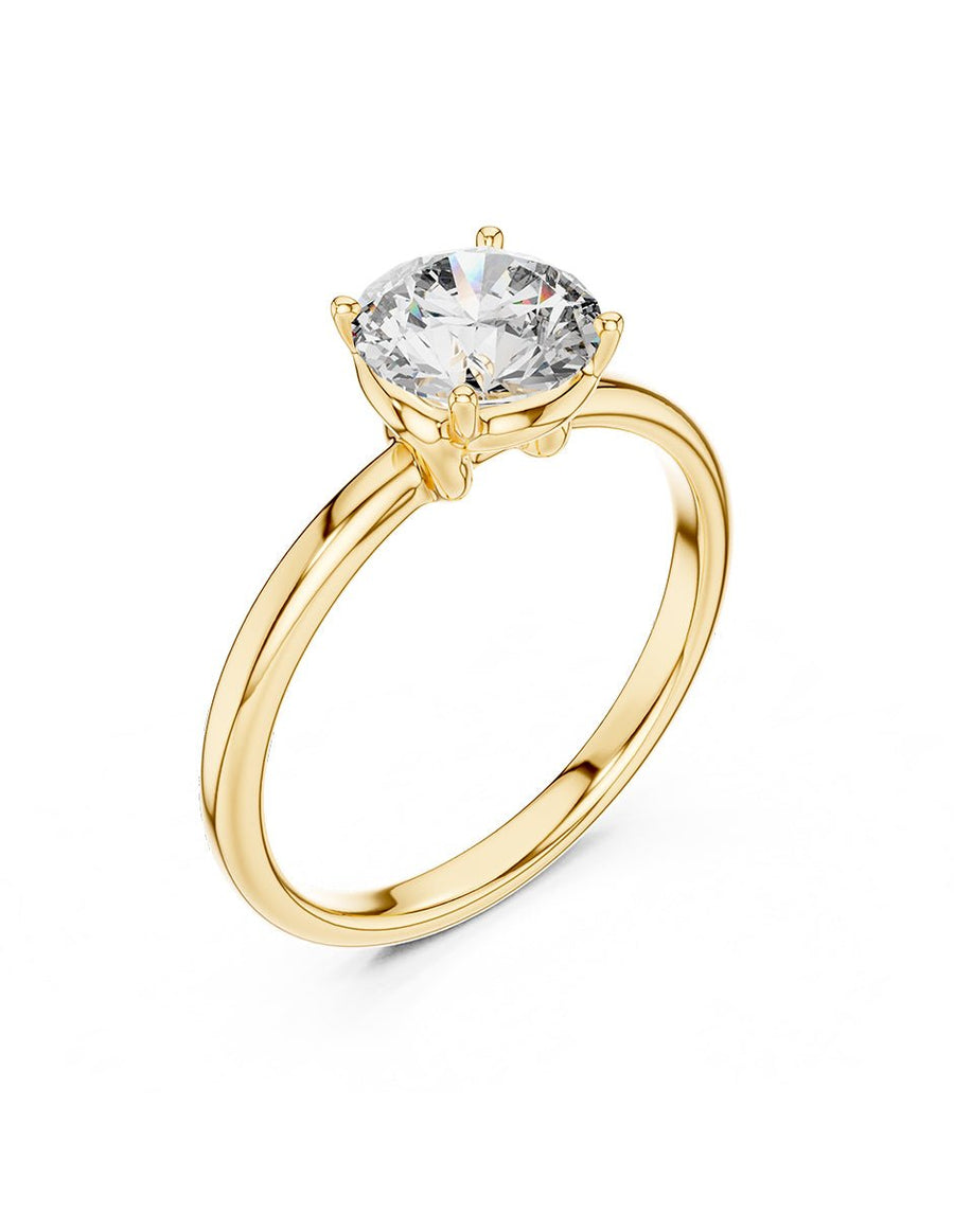 Anillo de Compromiso - solitario - AMORE57-RD-CZ