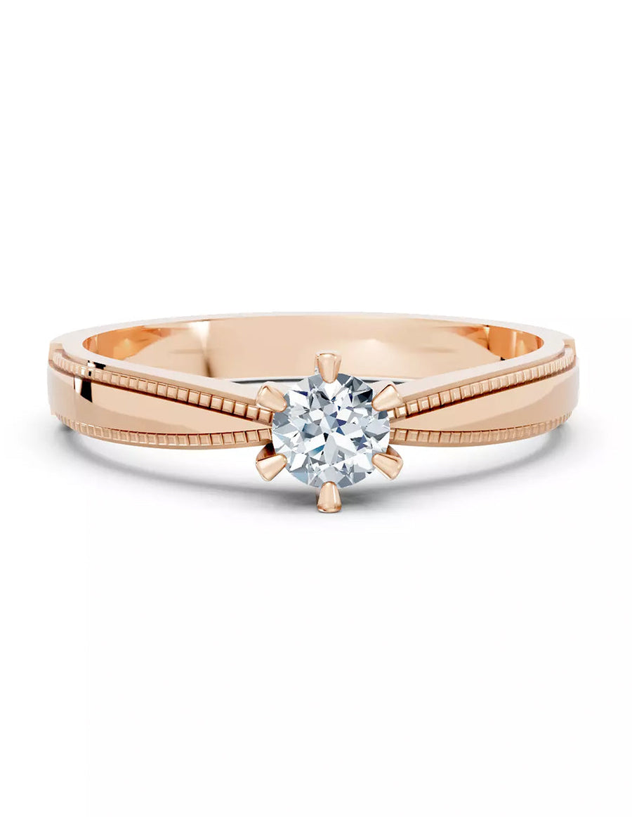 Anillo de Compromiso - solitario - AMORE570-RD-CZ
