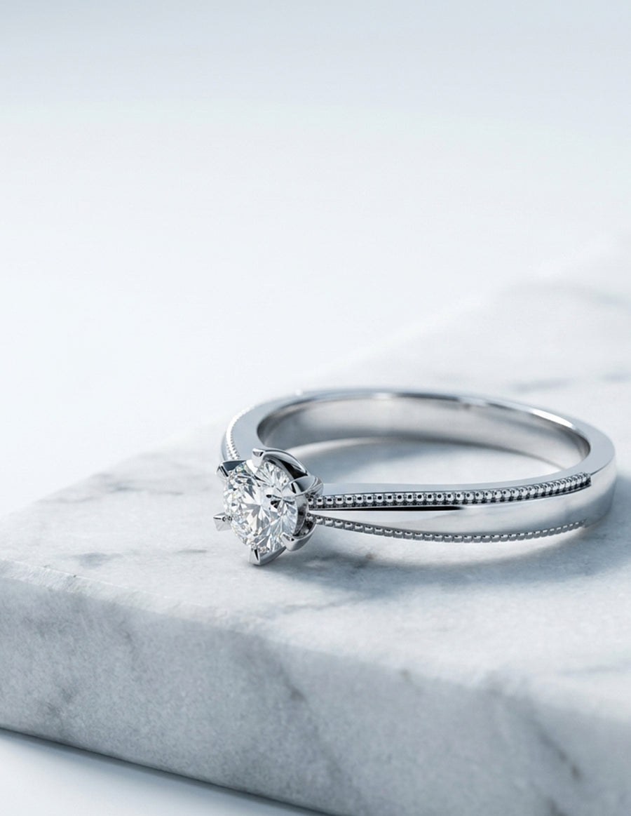 Anillo de Compromiso - solitario - AMORE570-RD-CZ