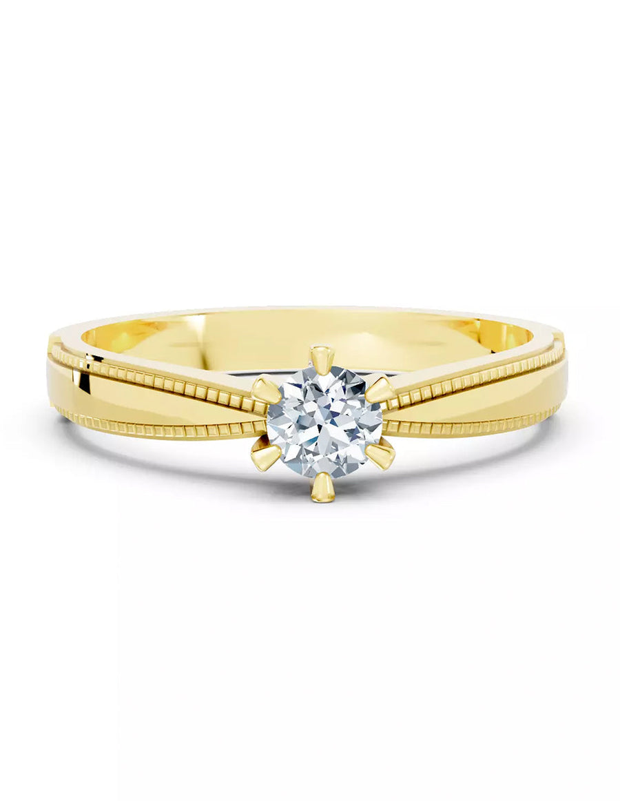 Anillo de Compromiso - solitario - AMORE570-RD-CZ