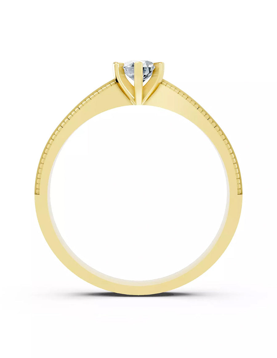 Anillo de Compromiso - solitario - AMORE570-RD-CZ
