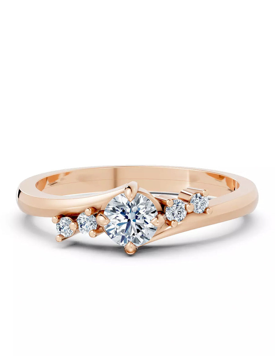 Anillo de Compromiso - piedras laterales - AMORE571-RD-CZ