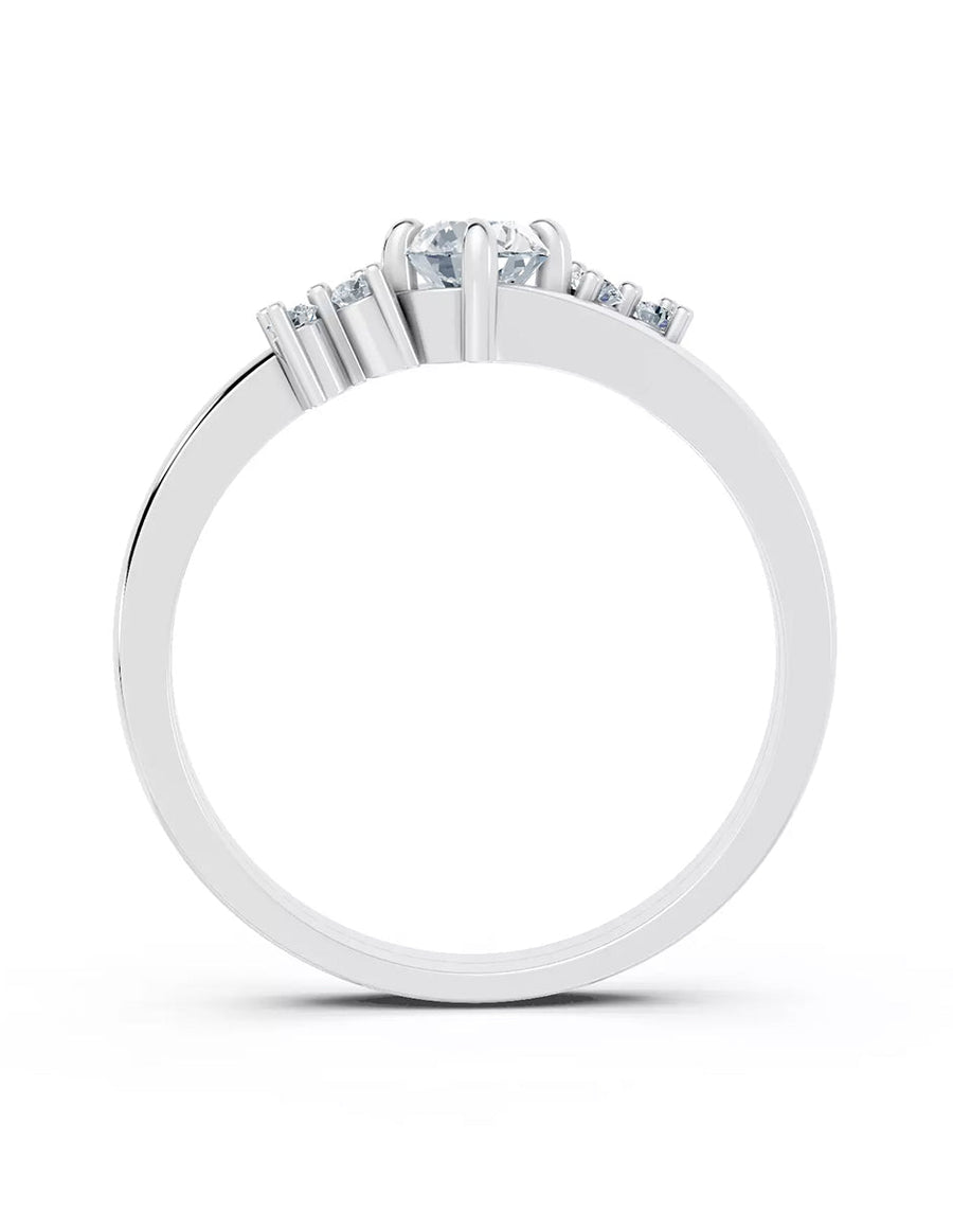 Anillo de Compromiso - piedras laterales - AMORE571-RD-CZ