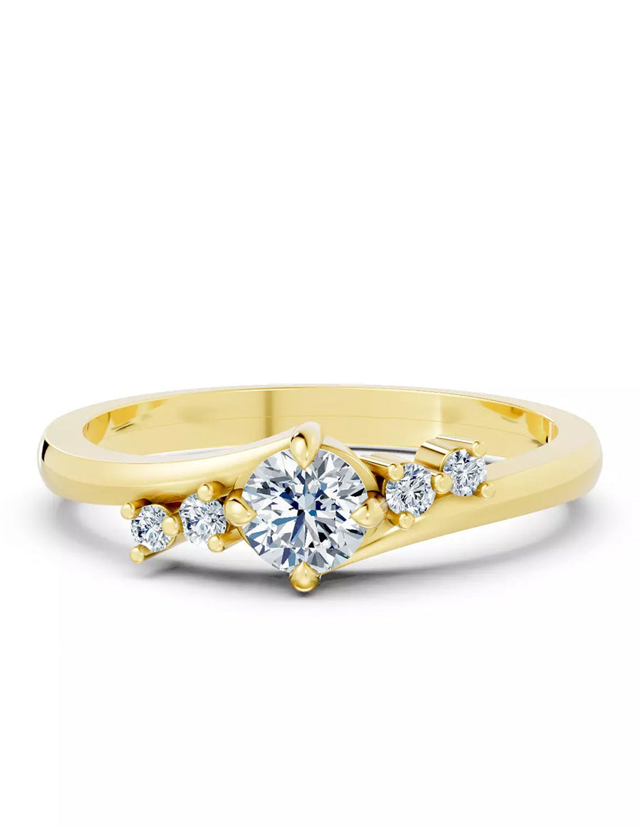 Anillo de Compromiso - piedras laterales - AMORE571-RD-CZ