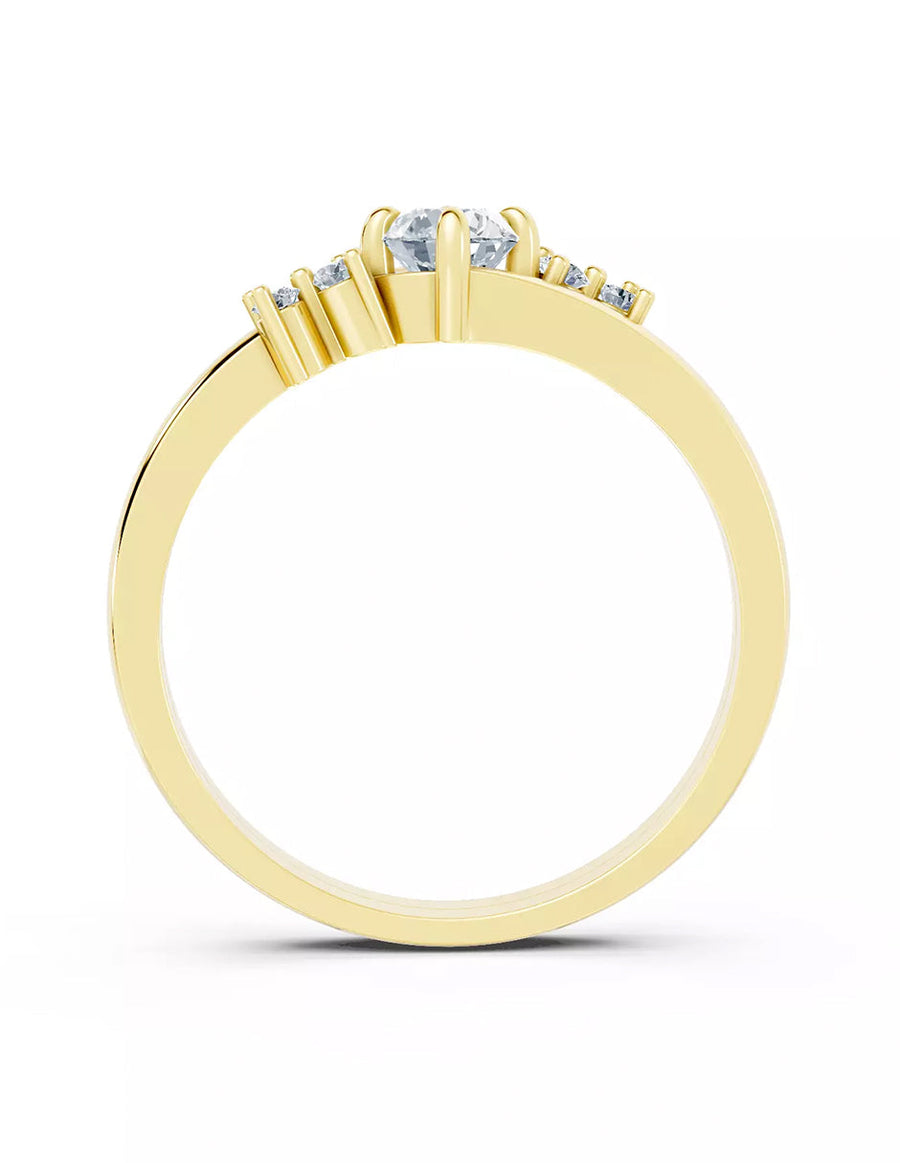 Anillo de Compromiso - piedras laterales - AMORE571-RD-CZ