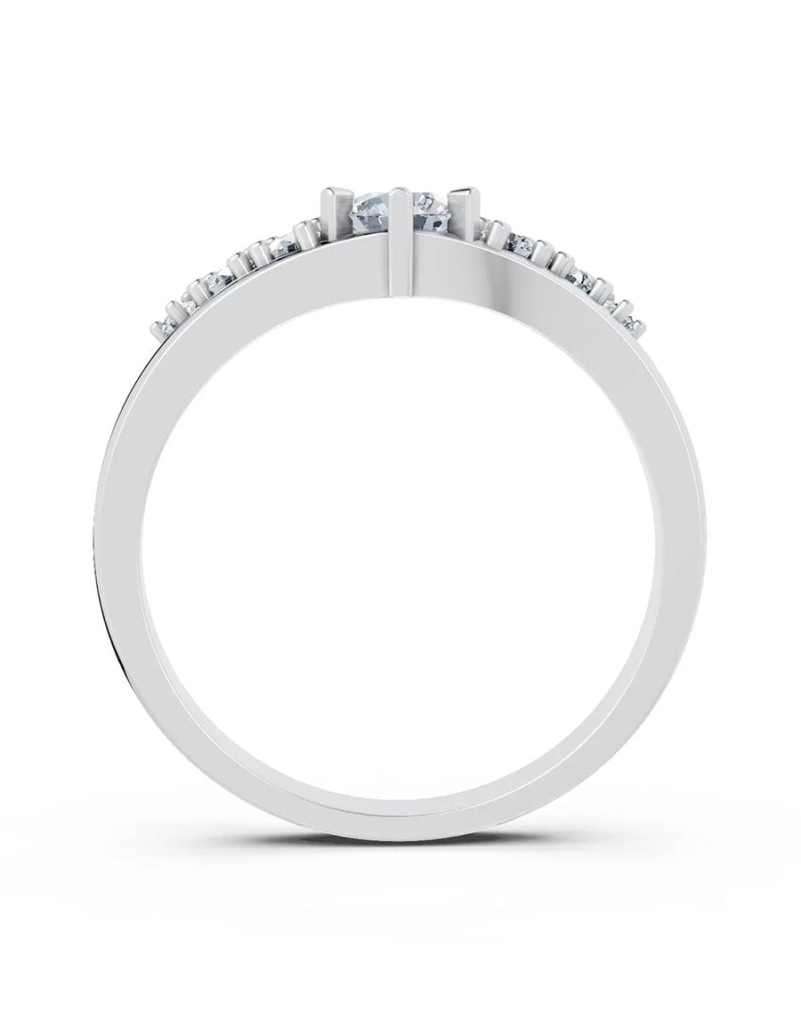 Anillo de Compromiso - piedras laterales - AMORE572-RD-CZ