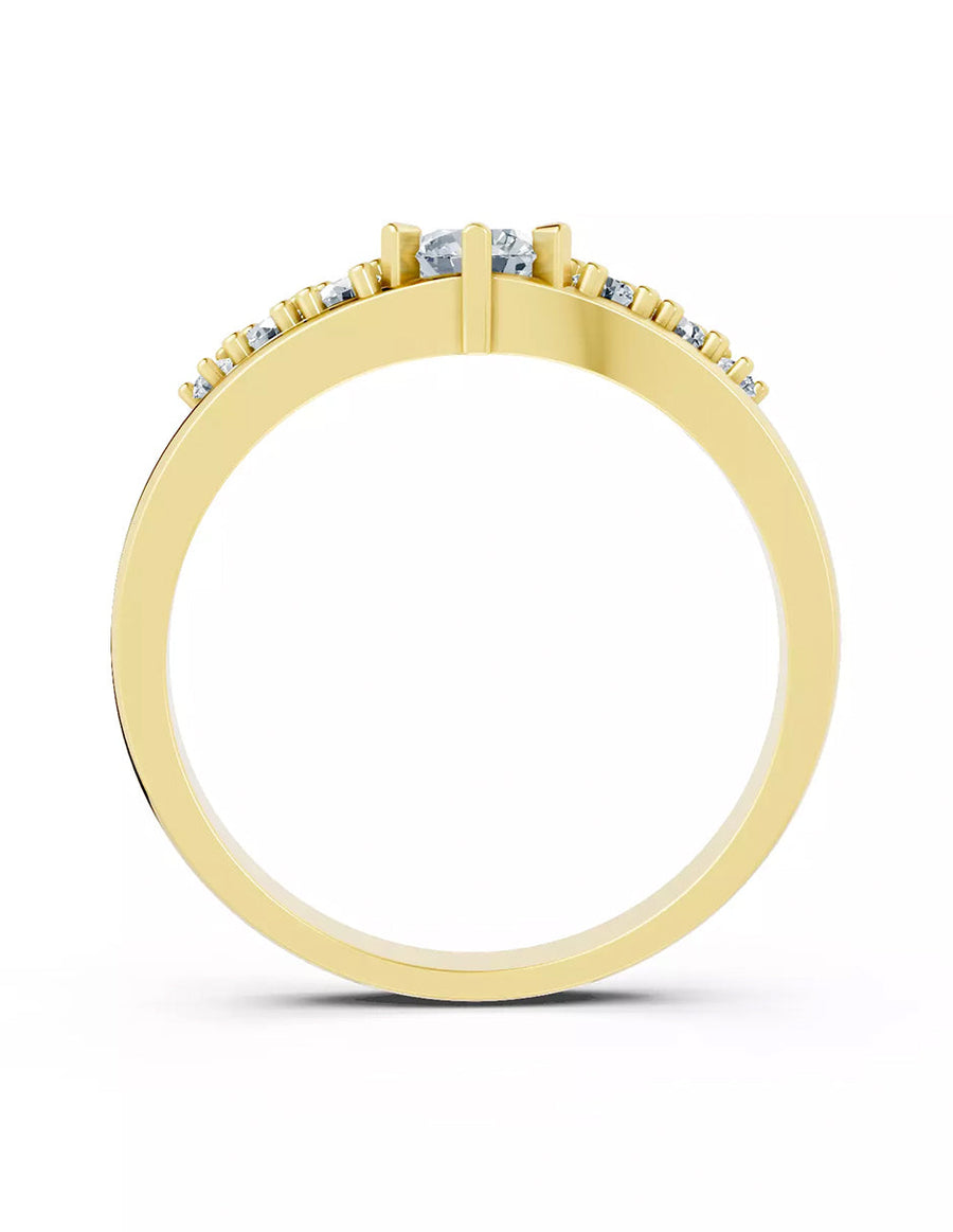 Anillo de Compromiso - piedras laterales - AMORE572-RD-CZ
