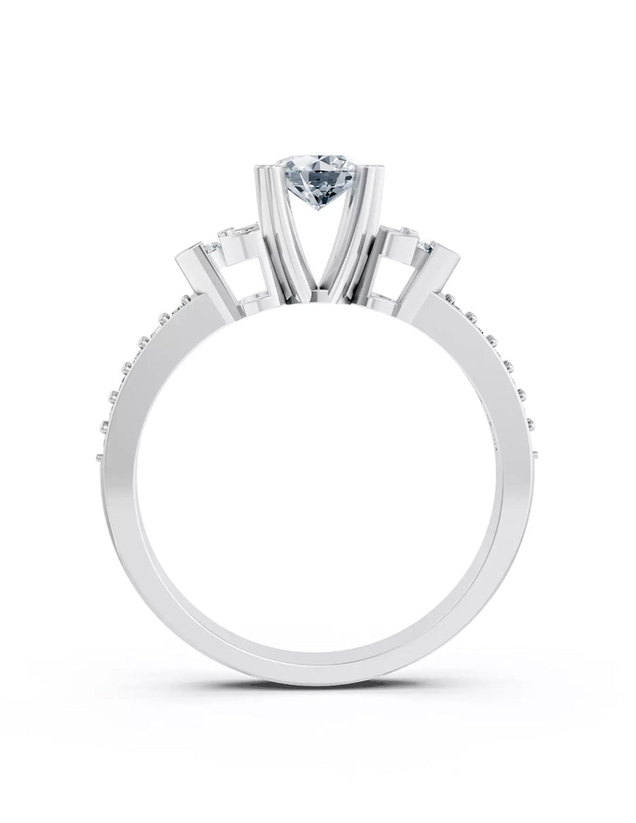 Anillo de Compromiso - piedras laterales - AMORE573-RD-CZ