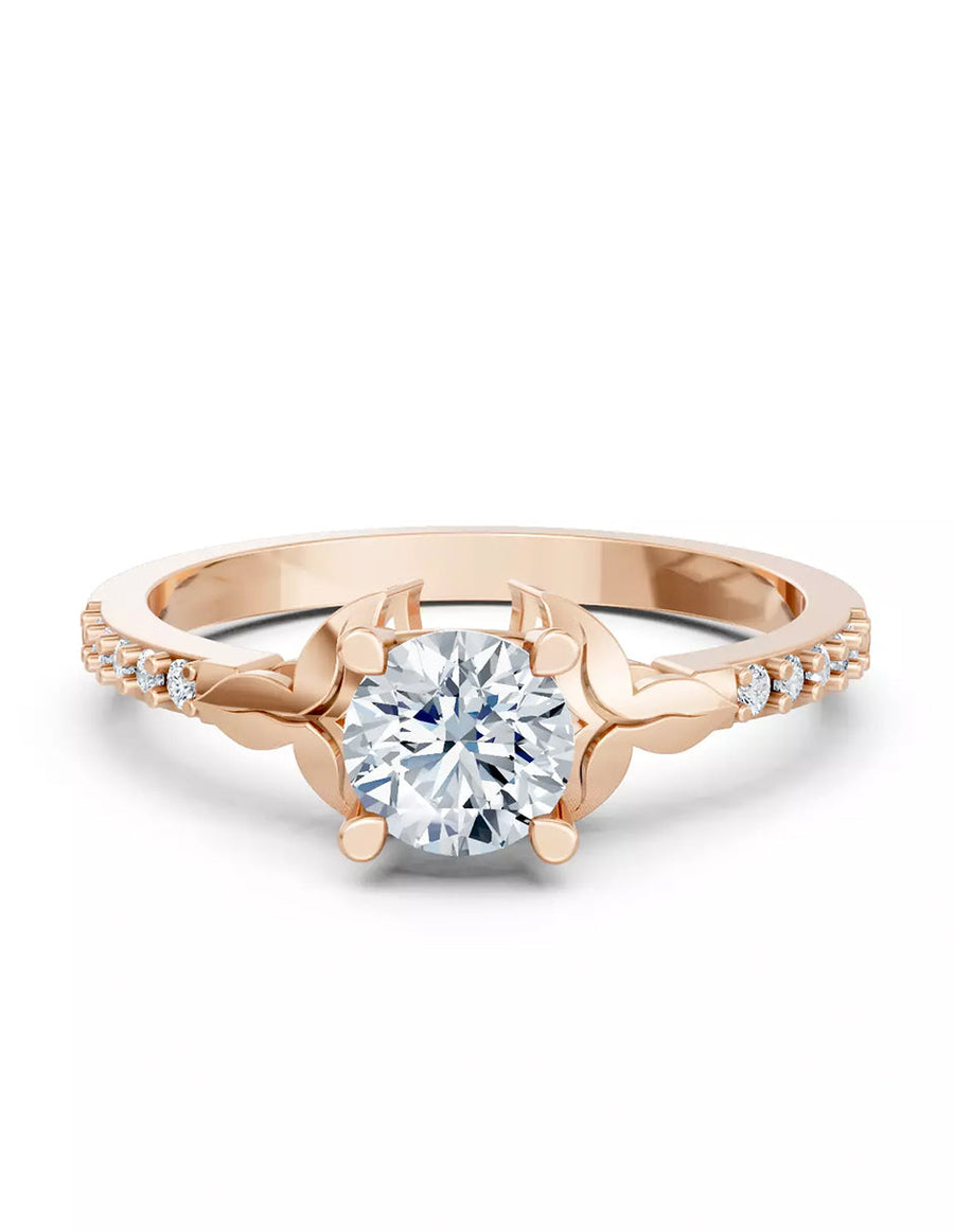 Anillo de Compromiso - piedras laterales - AMORE574-RD-CZ